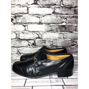 Kurt Geiger Navy Blue Leather Slip On Loafer Dress Shoes Men’s Sz 11.5D US/45EU